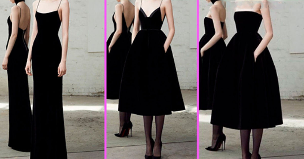 Сдержанность и утонченность: Черные бархатные платья от Алекса Перри